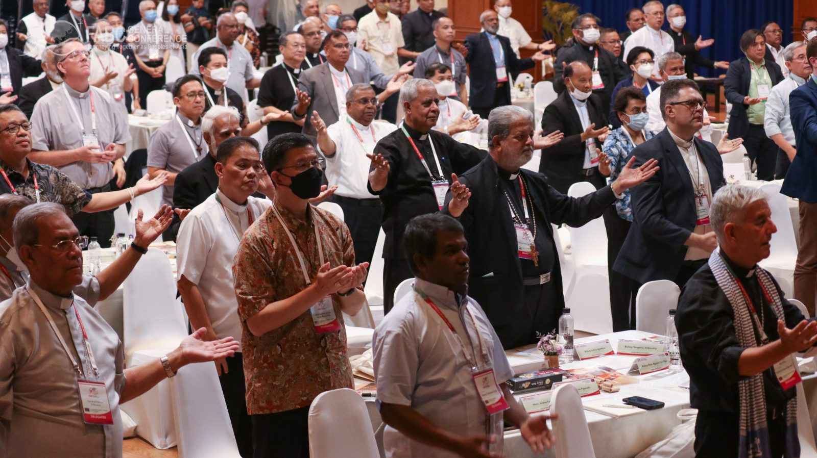 Church leaders from across Asia join a session of the general conference of the Federation of Asian Bishops’ Conferences on October 18, 2022. FABC50
