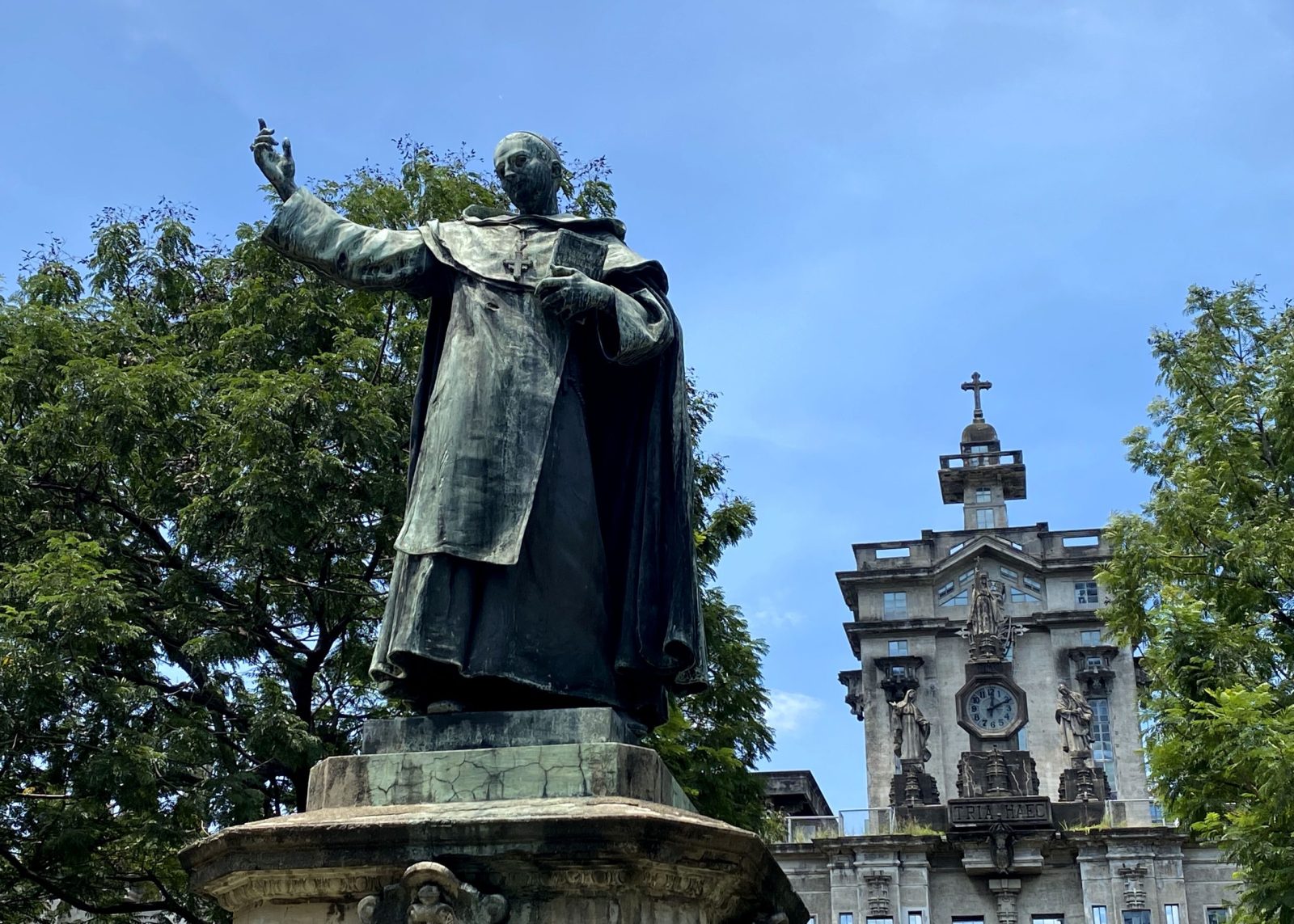 Statue in front of the University of Santo Tomas Manila